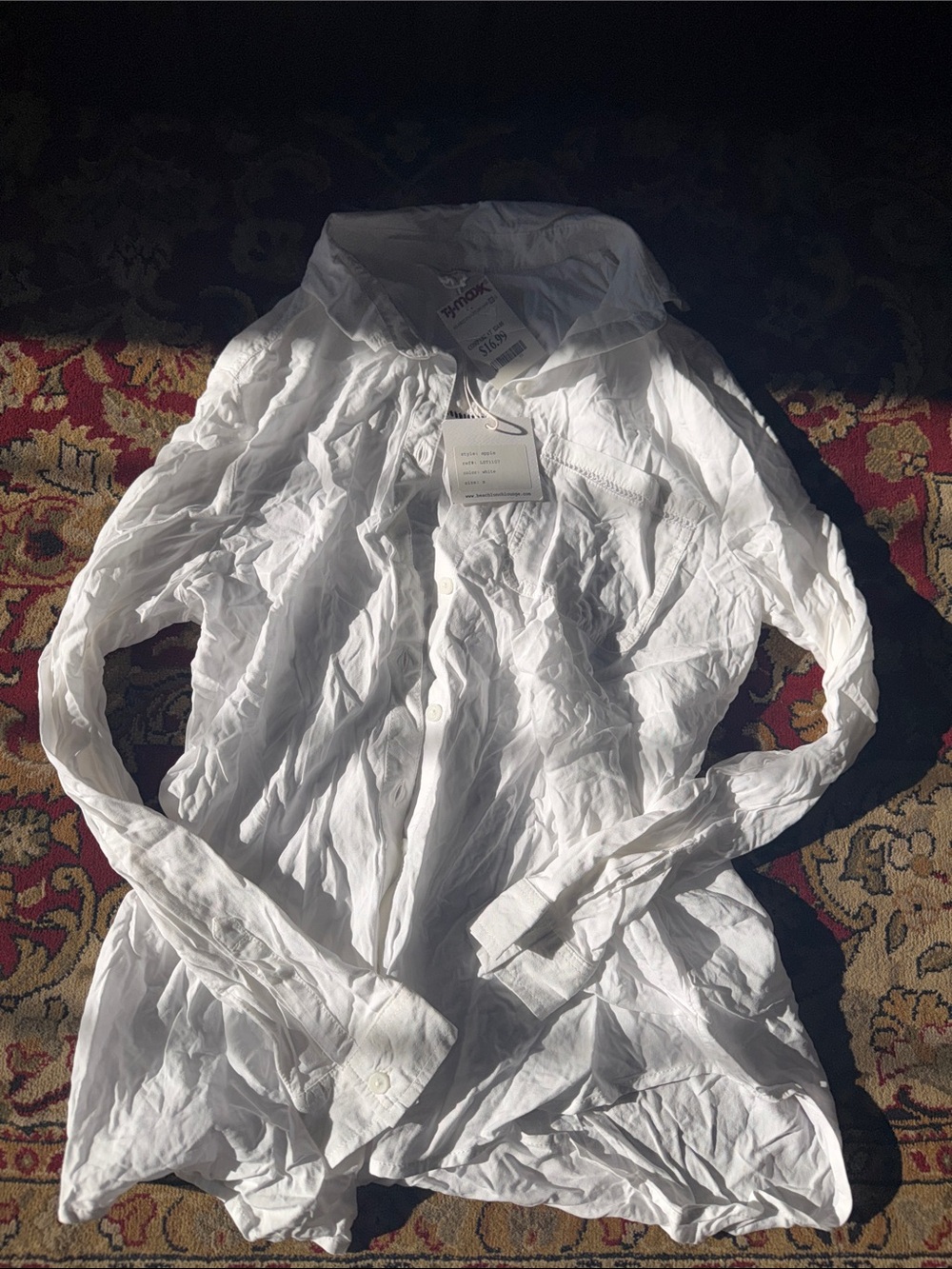 White womens Classic Button-Up Shirt